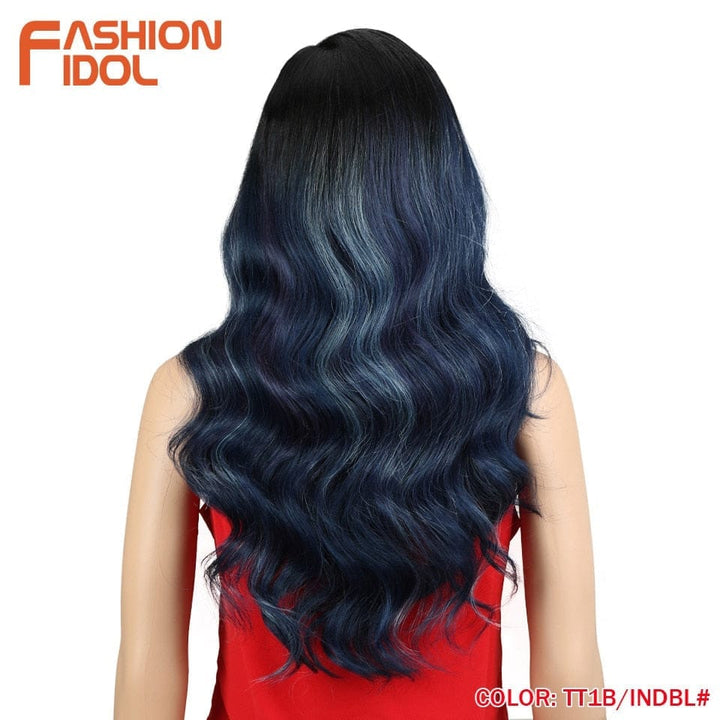 Synthetic Lace Front Wig Loose Deep Wave 24Inch OmbreWigs BENNYS