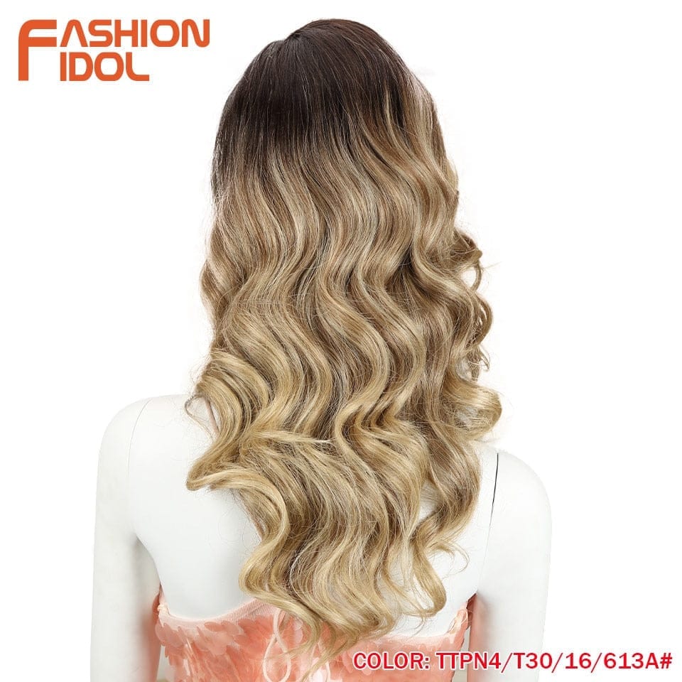 Synthetic Lace Front Wig Loose Deep Wave 24Inch OmbreWigs BENNYS