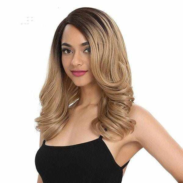 Synthetic Wig For Black Women Trendy Lace Front Loose Wave Synthetic Hair 20 Inch Ombre BENNYS