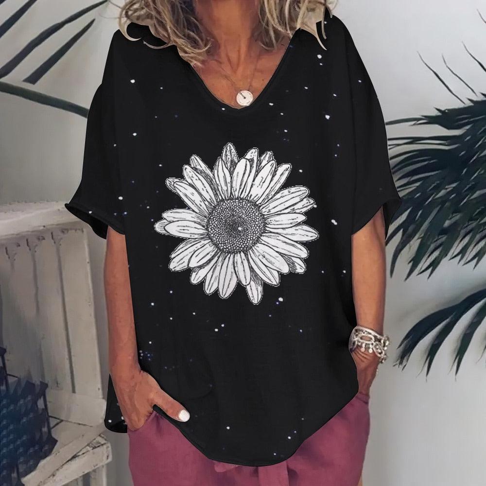 T-Shirt For Women Love Print Short Sleeve Tops BENNYS