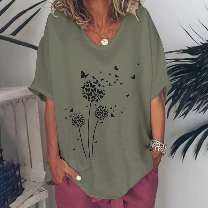 T-Shirt For Women Love Print Short Sleeve Tops BENNYS