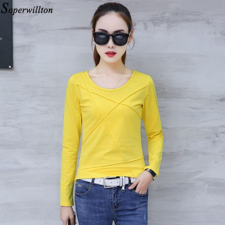 T-shirt Women Long Sleeve Plus Size Tee Shirt BENNYS