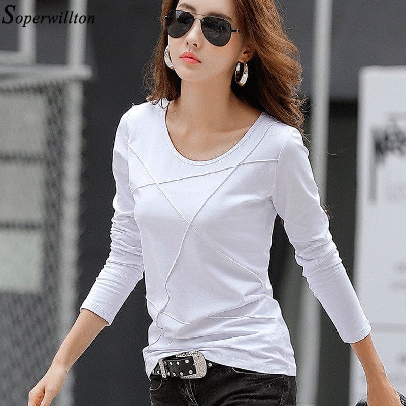 T-shirt Women Long Sleeve Plus Size Tee Shirt BENNYS
