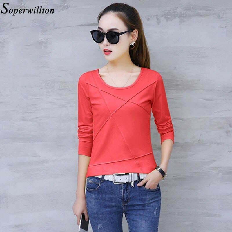 T-shirt Women Long Sleeve Plus Size Tee Shirt BENNYS