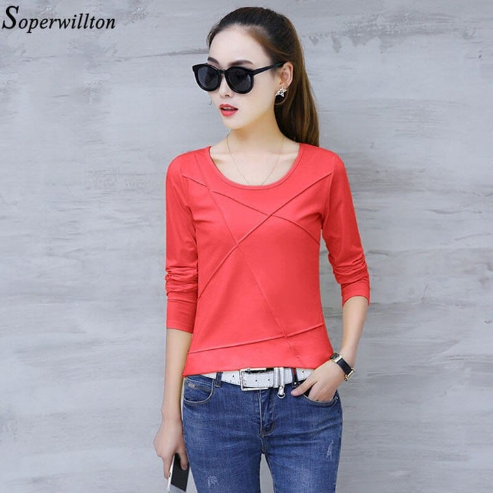T-shirt Women Long Sleeve Plus Size Tee Shirt BENNYS