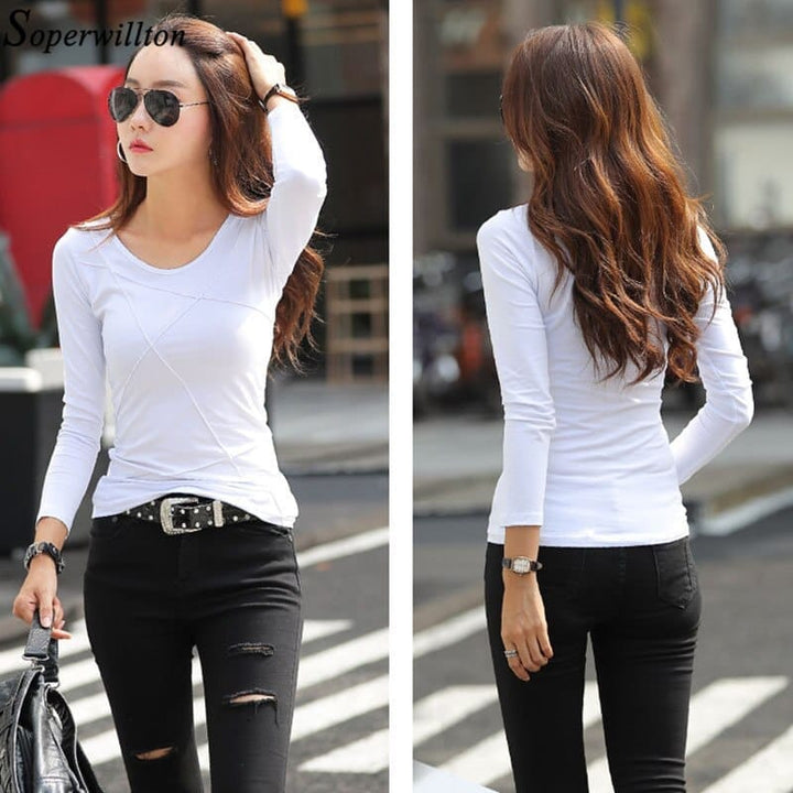 T-shirt Women Long Sleeve Plus Size Tee Shirt BENNYS