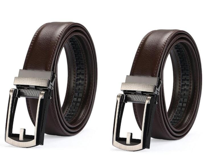 TV Belt Men's Comfort Click Fake Pin Buckle Men's Leather Belt BENNYS