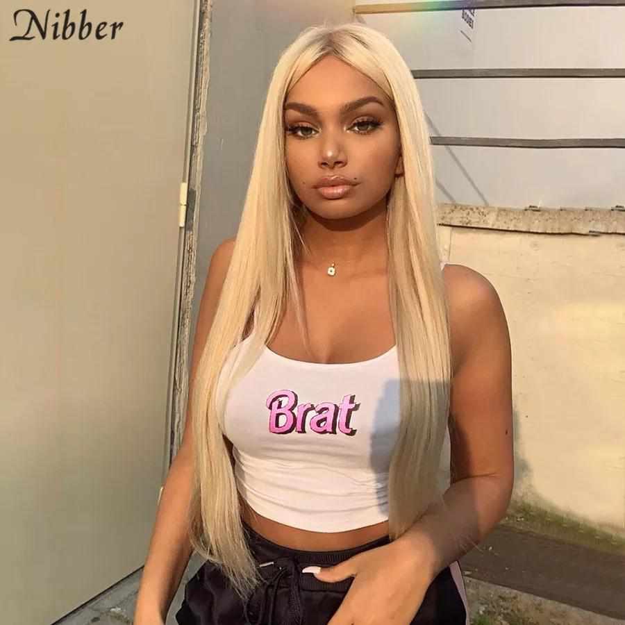 Teen Girls summer Short Sleeve tees bra letter printed Brat Tops Cotton Sexy T-Shirts BENNYS
