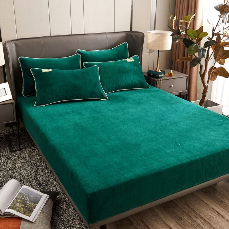 Thick Coral Velvet Bed Sheet One-piece Crystal Velvet Bedspread BENNYS