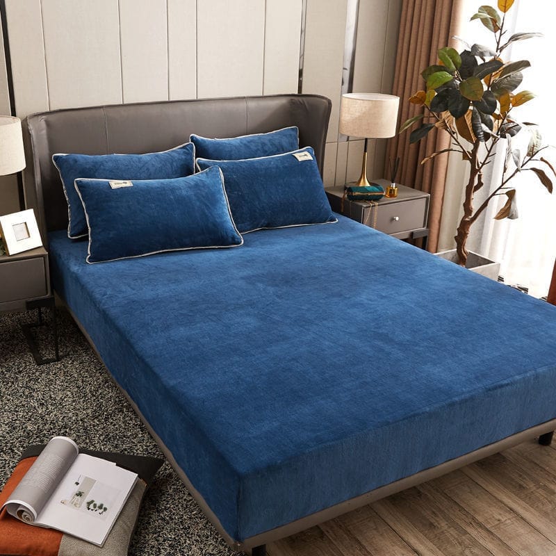 Thick Coral Velvet Bed Sheet One-piece Crystal Velvet Bedspread BENNYS