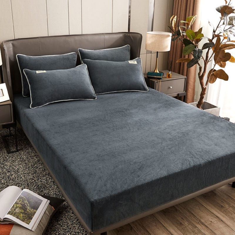 Thick Coral Velvet Bed Sheet One-piece Crystal Velvet Bedspread BENNYS