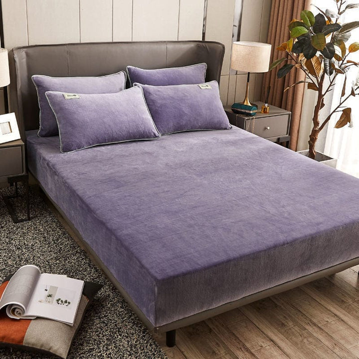 Thick Coral Velvet Bed Sheet One-piece Crystal Velvet Bedspread BENNYS