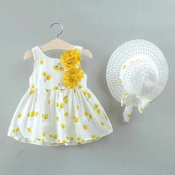 2Pcs Toddler Kid Baby Girl Cherry Printed Princess Summer Outfits Set Clothes BENNYS