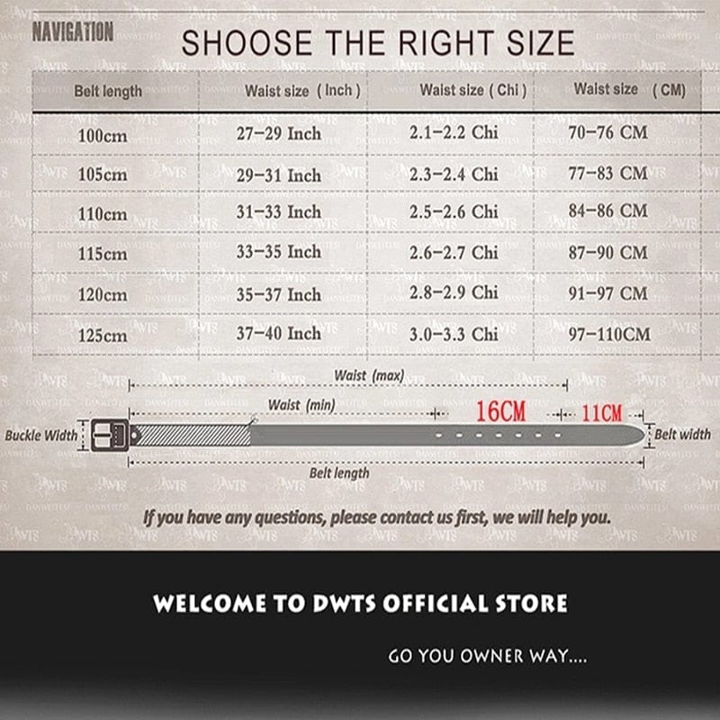 Top Quality Leather Belts for Men BENNYS