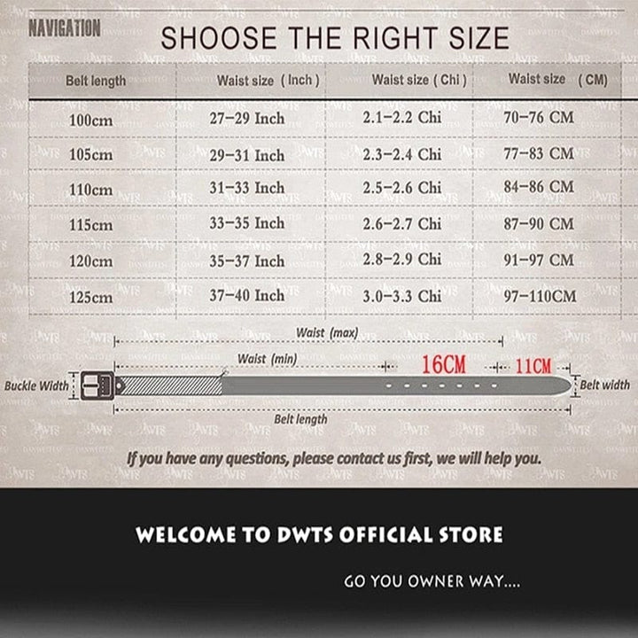 Top Quality Leather Belts for Men BENNYS