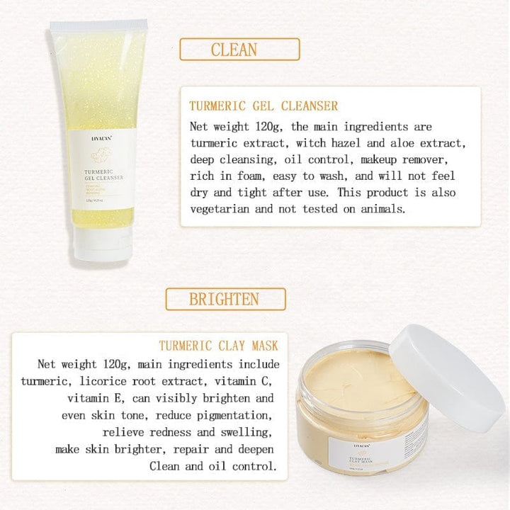 Tumeric Facial Anti Acne Dark Spot Removal Set BENNYS