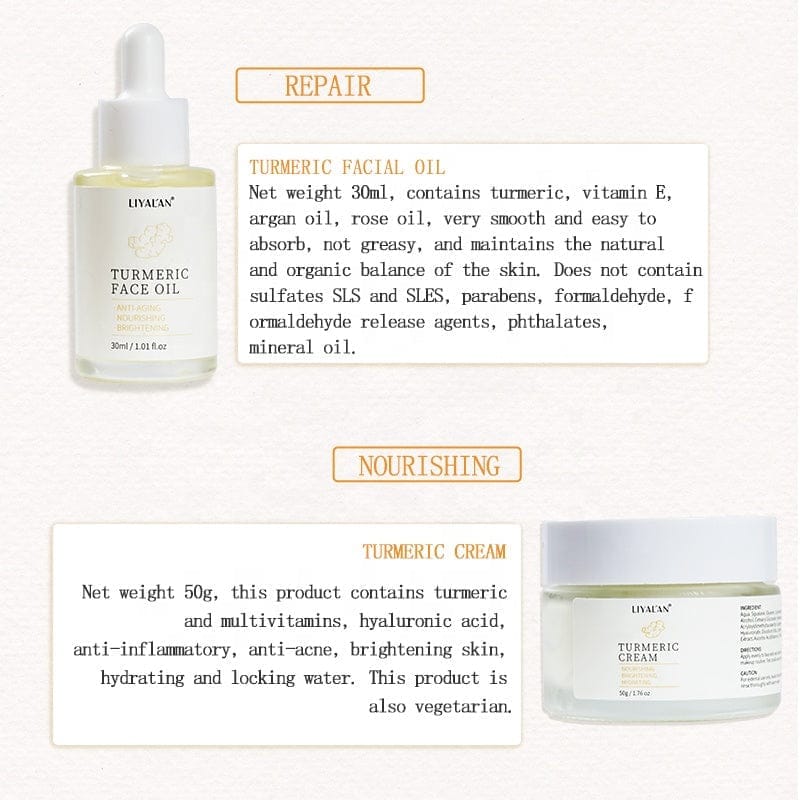 Tumeric Facial Anti Acne Dark Spot Removal Set BENNYS