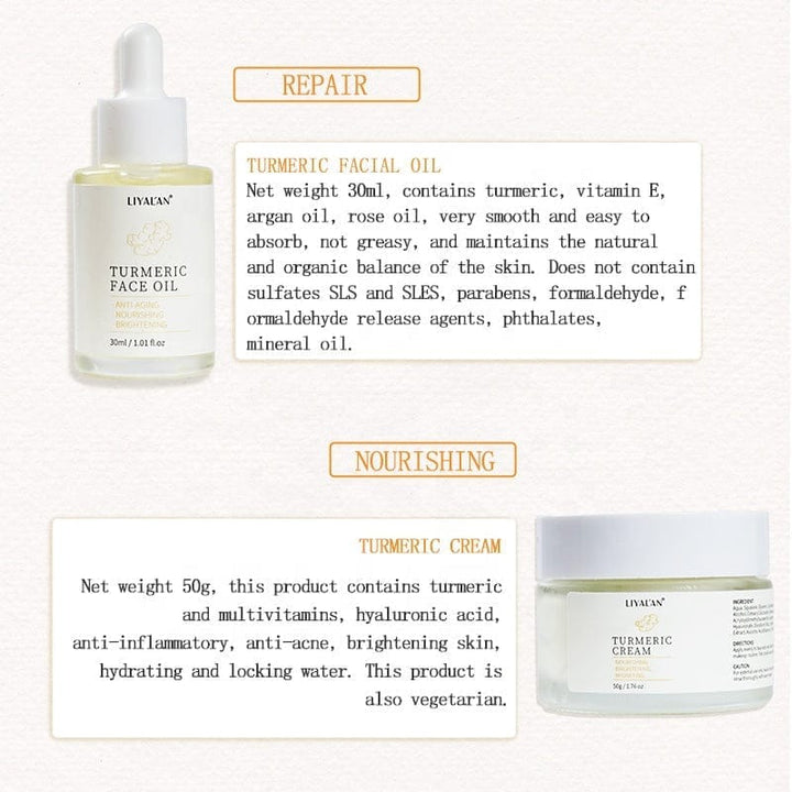 Tumeric Facial Anti Acne Dark Spot Removal Set BENNYS