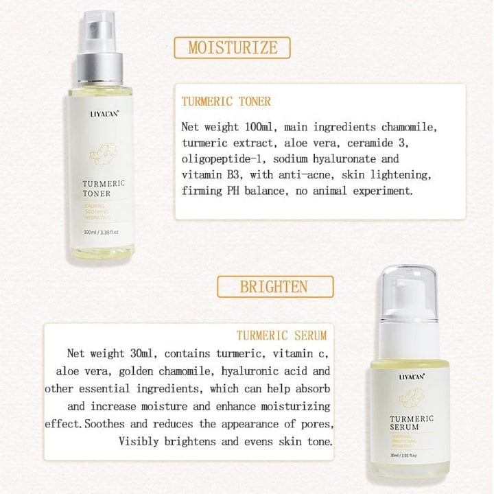 Tumeric Facial Anti Acne Dark Spot Removal Set BENNYS