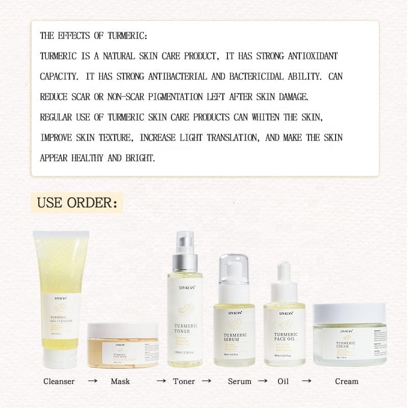 Tumeric Facial Anti Acne Dark Spot Removal Set BENNYS