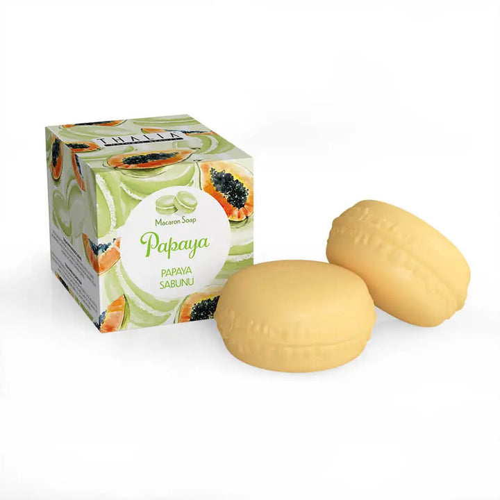 Thalia Papaya Macaron Solid Soap - 100 gr. Chamomile Scented Solid Soap.