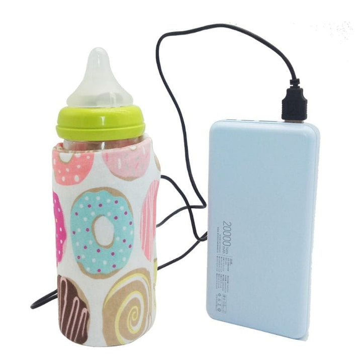 USB Milk Water Warmer Travel Stroller Insulated Bag Baby Nursing Bottle Heater BENNYS
