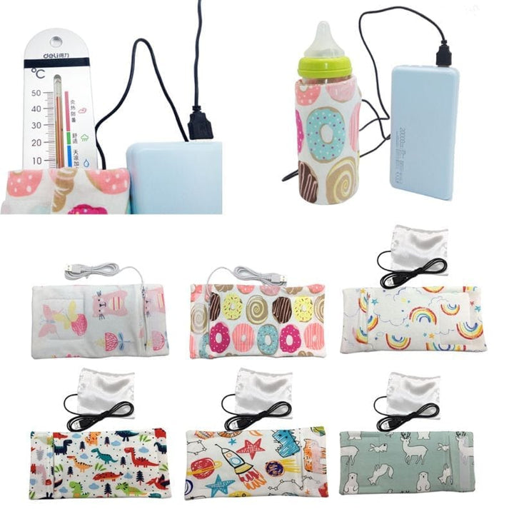 USB Milk Water Warmer Travel Stroller Insulated Bag Baby Nursing Bottle Heater BENNYS