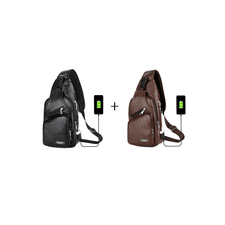 USB Portable Charging Chest Bag Messenger Bag BENNYS