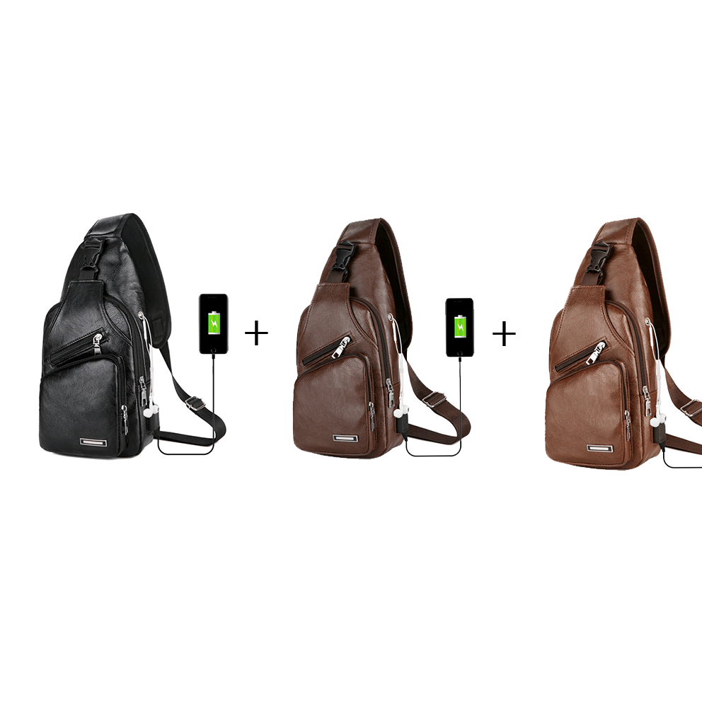 USB Portable Charging Chest Bag Messenger Bag BENNYS