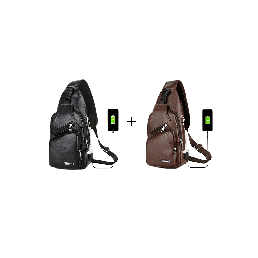 USB Portable Charging Chest Bag Messenger Bag BENNYS