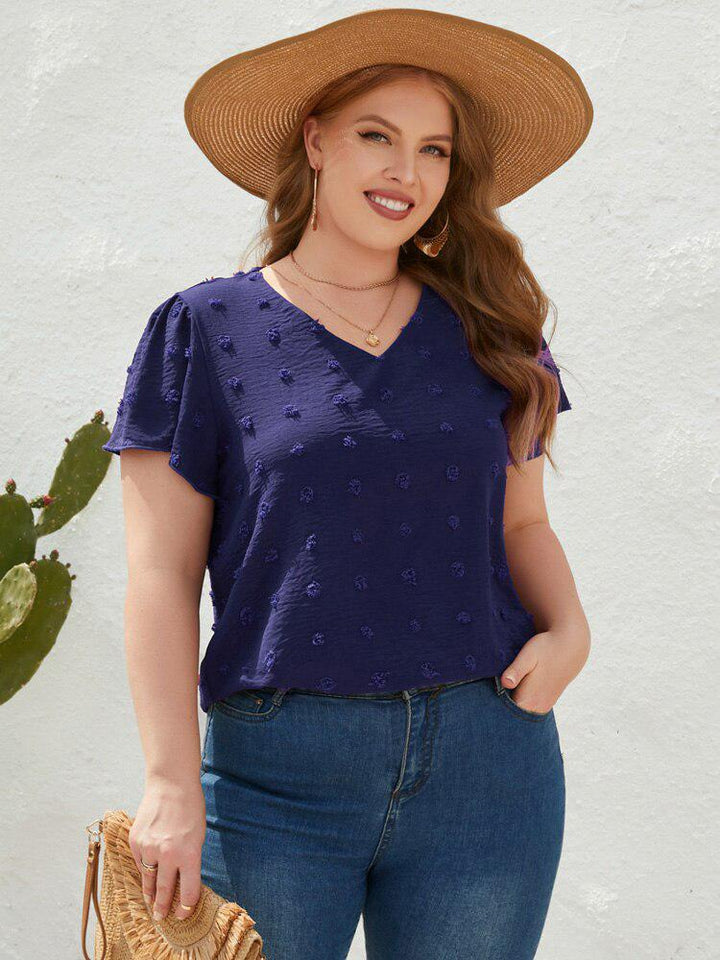 V-Neck Butterfly Sleeve Chiffon Blouse For Women BENNYS