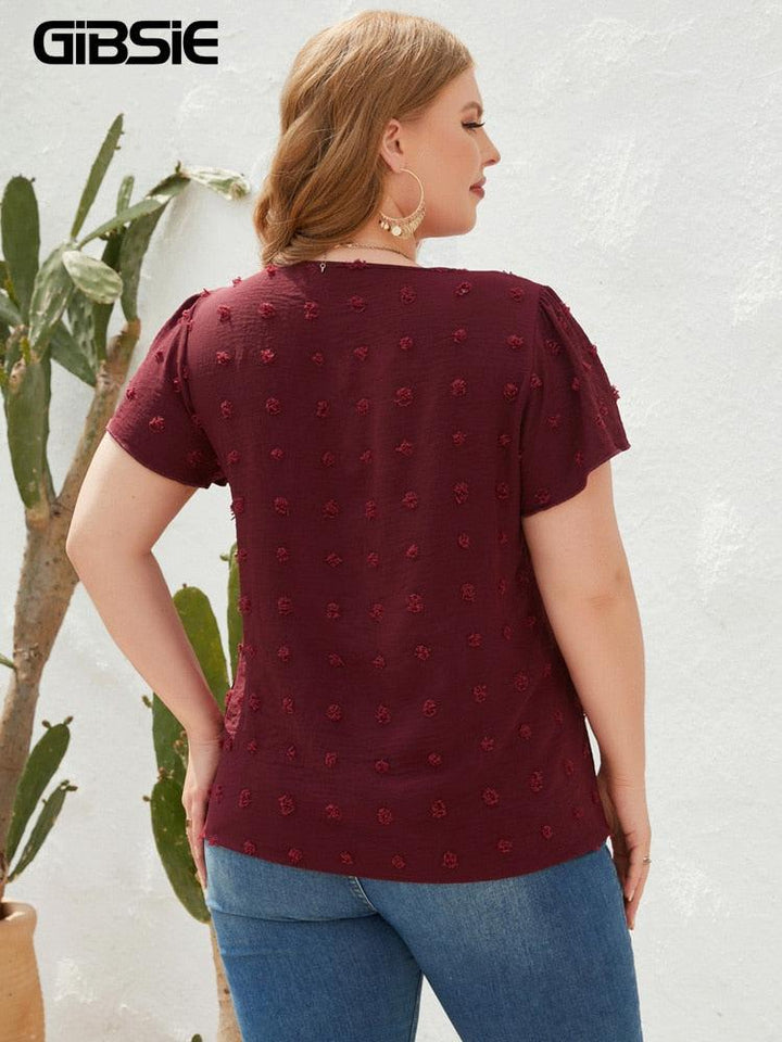 V-Neck Butterfly Sleeve Chiffon Blouse For Women BENNYS