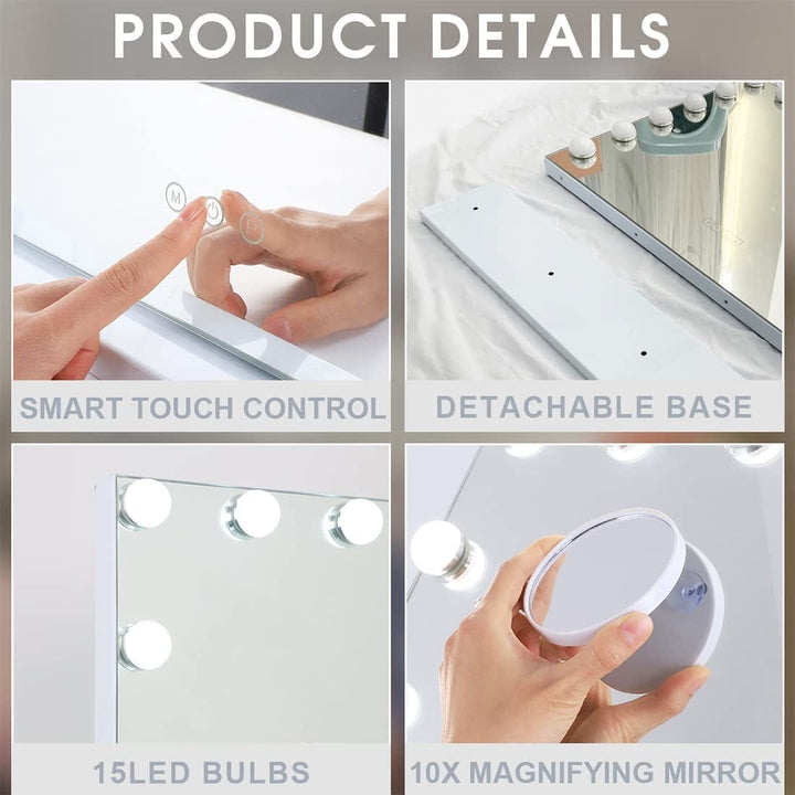 Vanity Mirror with Lights, Hollywood Lighted Makeup Mirror BENNYS