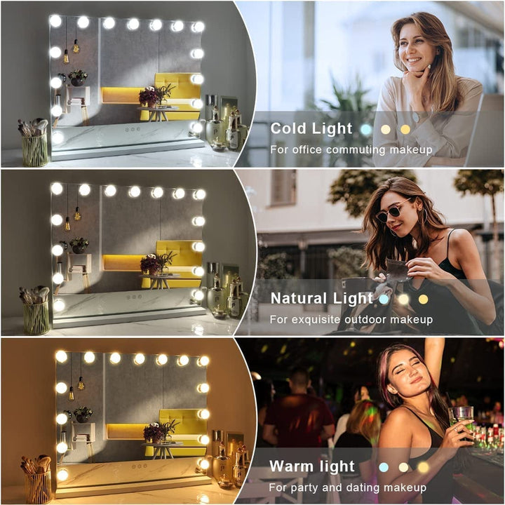 Vanity Mirror with Lights, Hollywood Lighted Makeup Mirror BENNYS