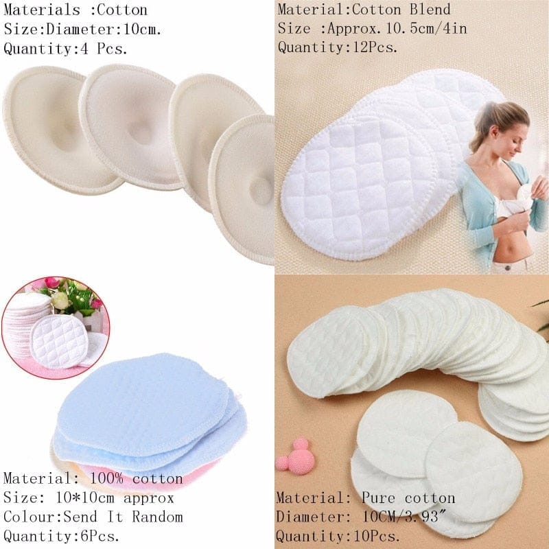 4pcs Fashion Baby Feeding Breastt Pad Washable Nursing Pad Soft Absorbent  Reusable Nursing Anti-overflow Maternity Nursing Pad