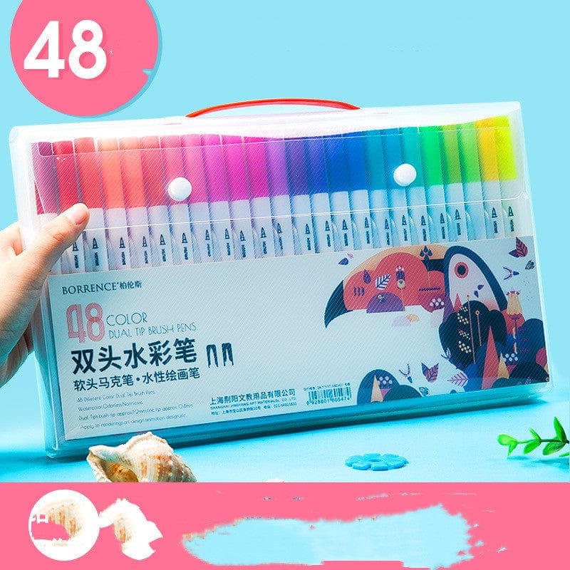 Watercolor Pen Set Primary School Students Soft-tip Colored Pens BENNYS