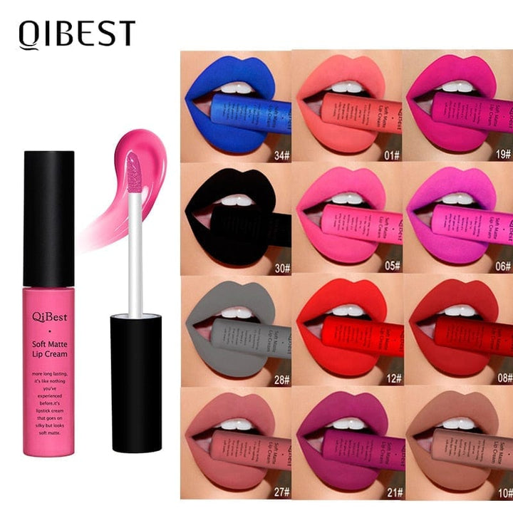 Waterproof Matte Nude Lipstick Pigment Red Long Lasting Lip Gloss BENNYS