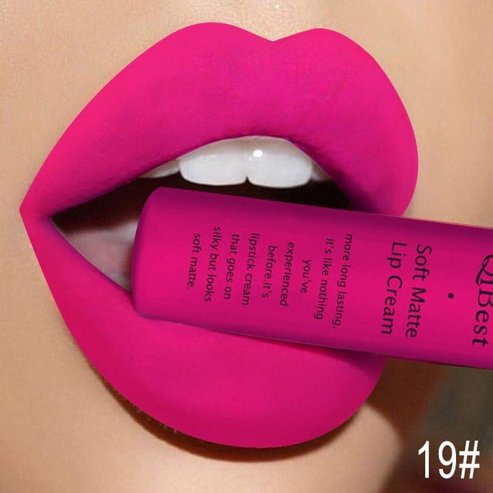 Waterproof Matte Nude Lipstick Pigment Red Long Lasting Lip Gloss BENNYS