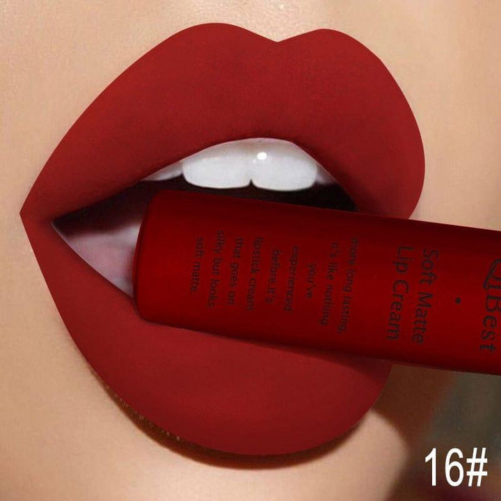 Waterproof Matte Nude Lipstick Pigment Red Long Lasting Lip Gloss BENNYS