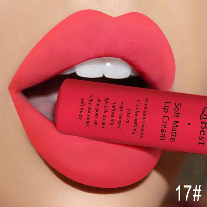 Waterproof Matte Nude Lipstick Pigment Red Long Lasting Lip Gloss BENNYS