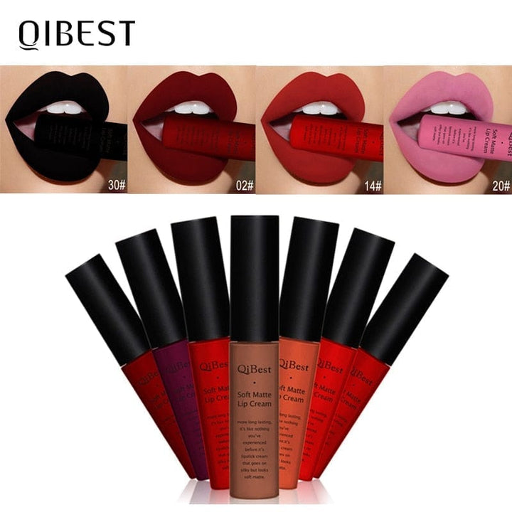 Waterproof Matte Nude Lipstick Pigment Red Long Lasting Lip Gloss BENNYS