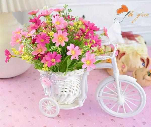 White Tricycle Design Flower Vase For Home & Weddding Decoration BENNYS