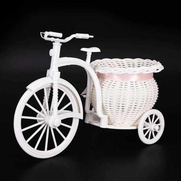 White Tricycle Design Flower Vase For Home & Weddding Decoration BENNYS