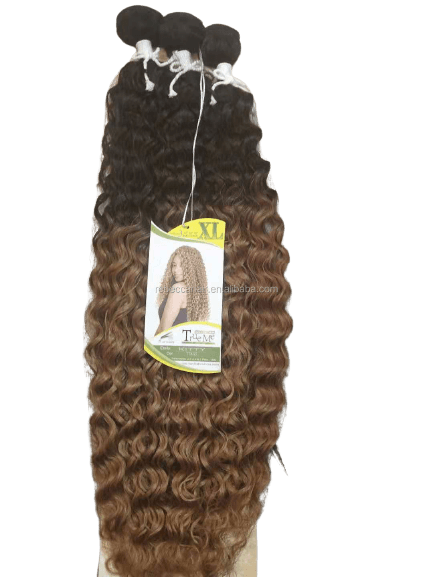 Wholesale synthetic hair deep wave hair extension 22 24 26 inch BENNYS