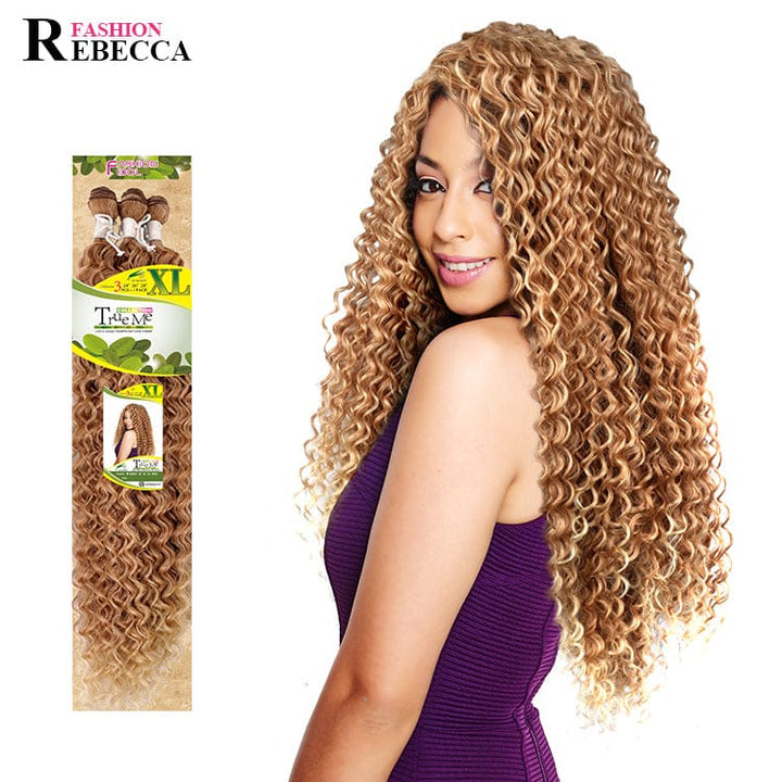 Wholesale synthetic hair deep wave hair extension 22 24 26 inch BENNYS