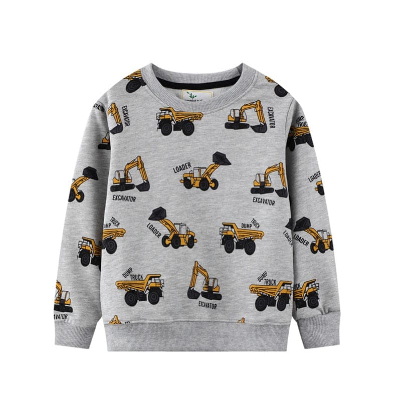 Winter Sweatshirts Cotton Fire Truck Kids Sweaters BENNYS