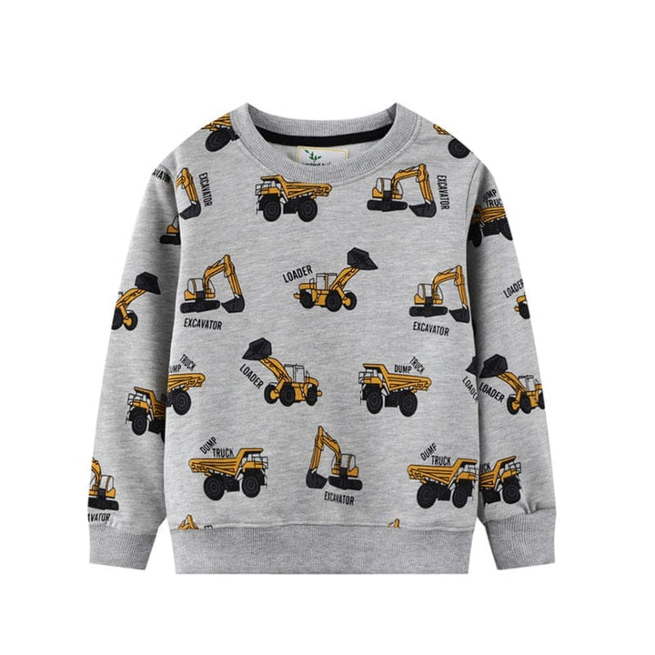 Winter Sweatshirts Cotton Fire Truck Kids Sweaters BENNYS