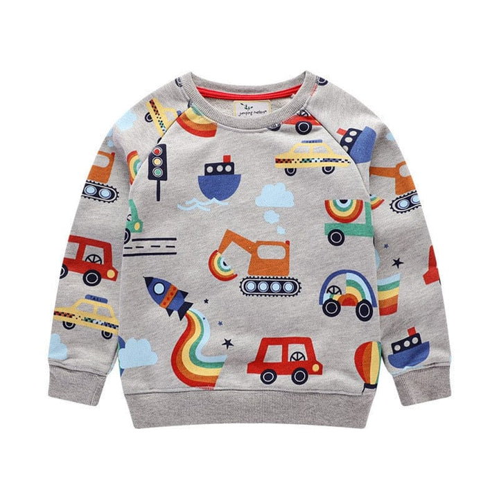Winter Sweatshirts Cotton Fire Truck Kids Sweaters BENNYS