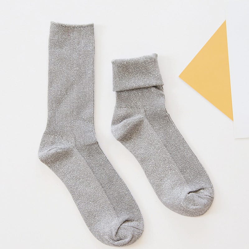 Winter fashion warm solid color flash socks BENNYS