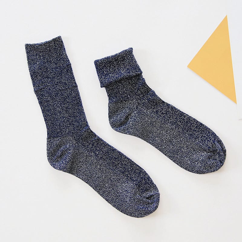 Winter fashion warm solid color flash socks BENNYS